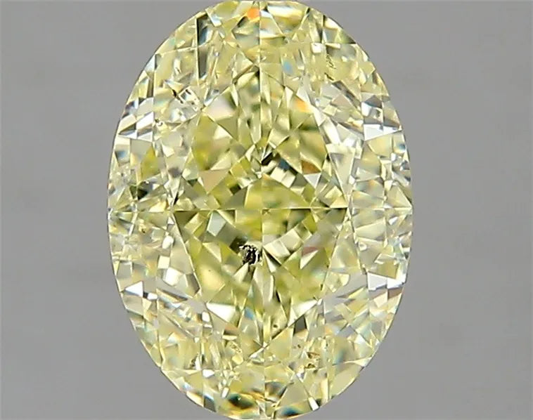 2.32ct Oval Natural Diamond (Colour Fancy Light Yellow, Clarity SI2, GIA Certified)