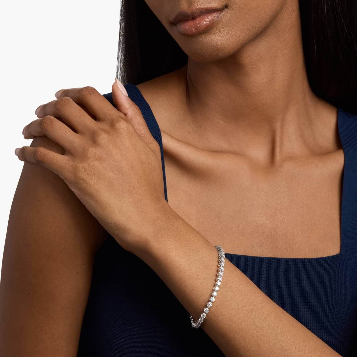 7.0 ct Toplam Su Yolu Pırlanta Bileklik EF VVS VS