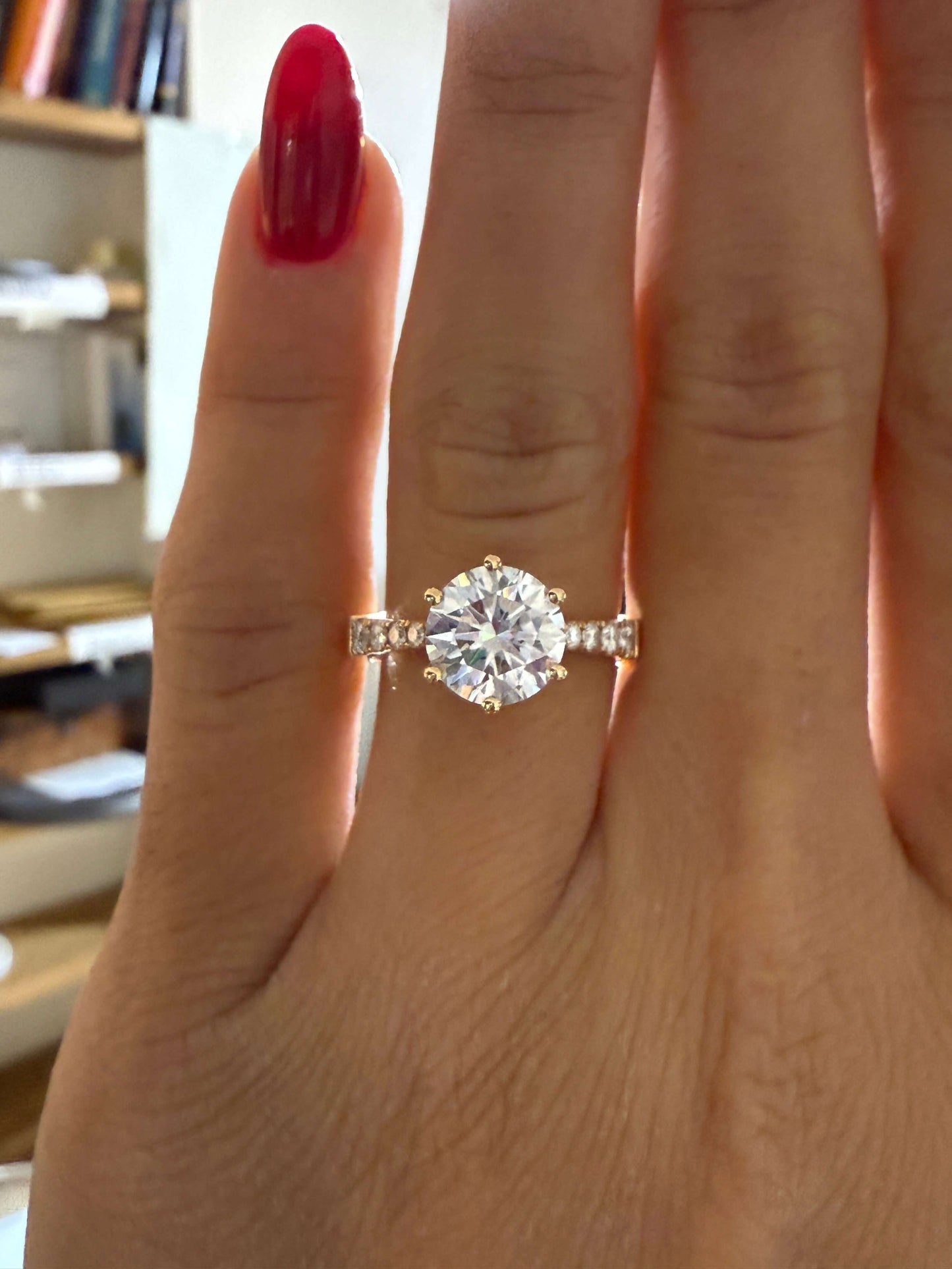 5.00 Ct F Renk VS2 Berraklık Süzme Taşlı İtalyan Kol Pırlanta Yüzük