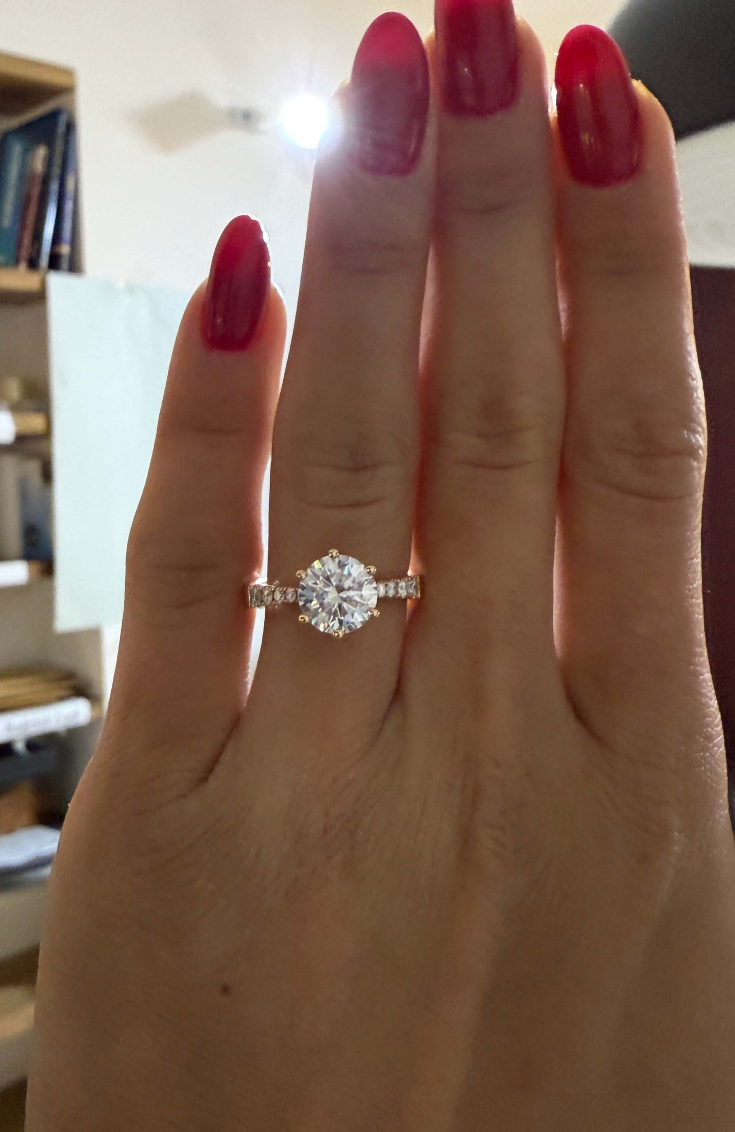 5.00 Ct F Renk VS2 Berraklık Süzme Taşlı İtalyan Kol Pırlanta Yüzük