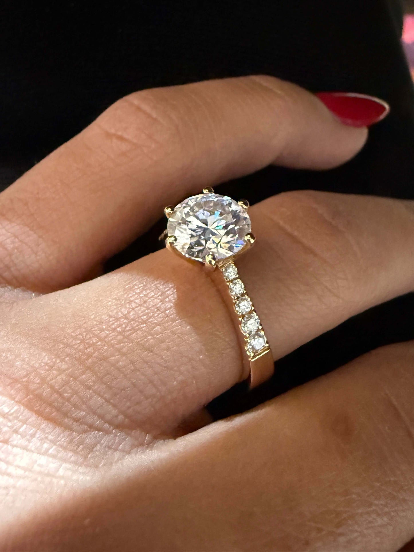 5.00 Ct F Renk VS2 Berraklık Süzme Taşlı İtalyan Kol Pırlanta Yüzük