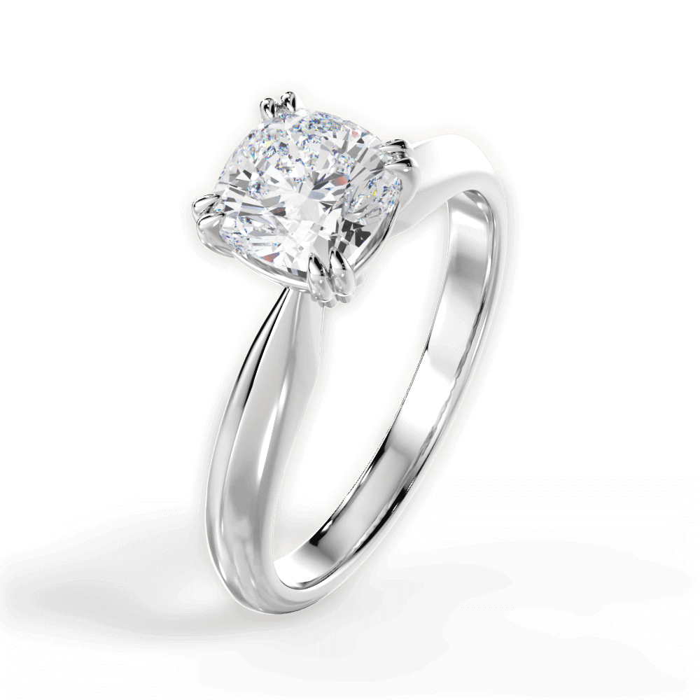 1.25 Ct E Renk VS1 Berraklık Cushion Pırlanta Yüzük