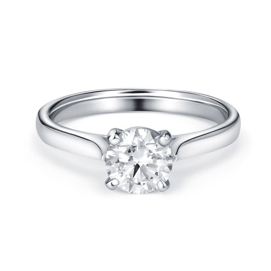 Round Cut Four Prong Diamond Engagement Ring