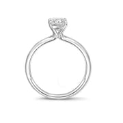 1.00 Ct D Renk VVS2 Berraklık Beyaz Altın Emerald Pırlanta Yüzük media 4