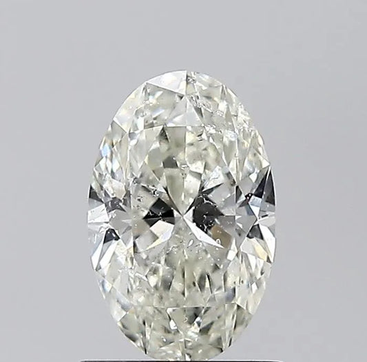 1.01ct Oval Natural Diamond (Colour J, Clarity SI2, HRD Certified)