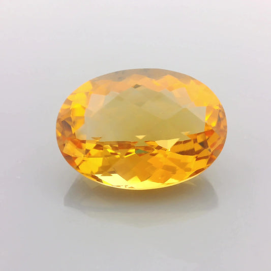12.39ct Oval Natural Citrine (Colour Yellow, Clarity Eye Clean, Cut Faceted)