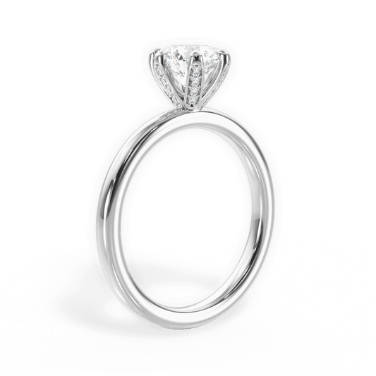 1.10 Ct E Renk 3Ex (Kesim, Simetri, Cila Mükemmel) Sertifikalı Pırlanta Yüzük