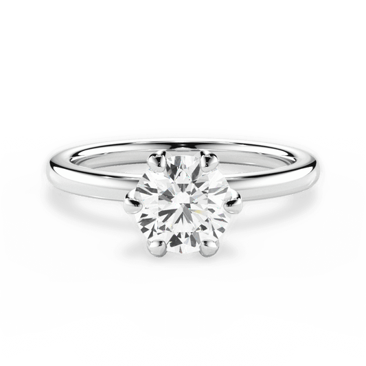 1.10 Ct E Renk 3Ex (Kesim, Simetri, Cila Mükemmel) Sertifikalı Pırlanta Yüzük