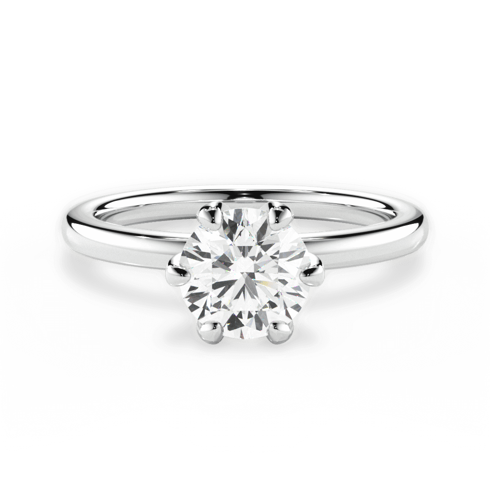 1.10 Ct E Renk 3Ex (Kesim, Simetri, Cila Mükemmel) Sertifikalı Pırlanta Yüzük