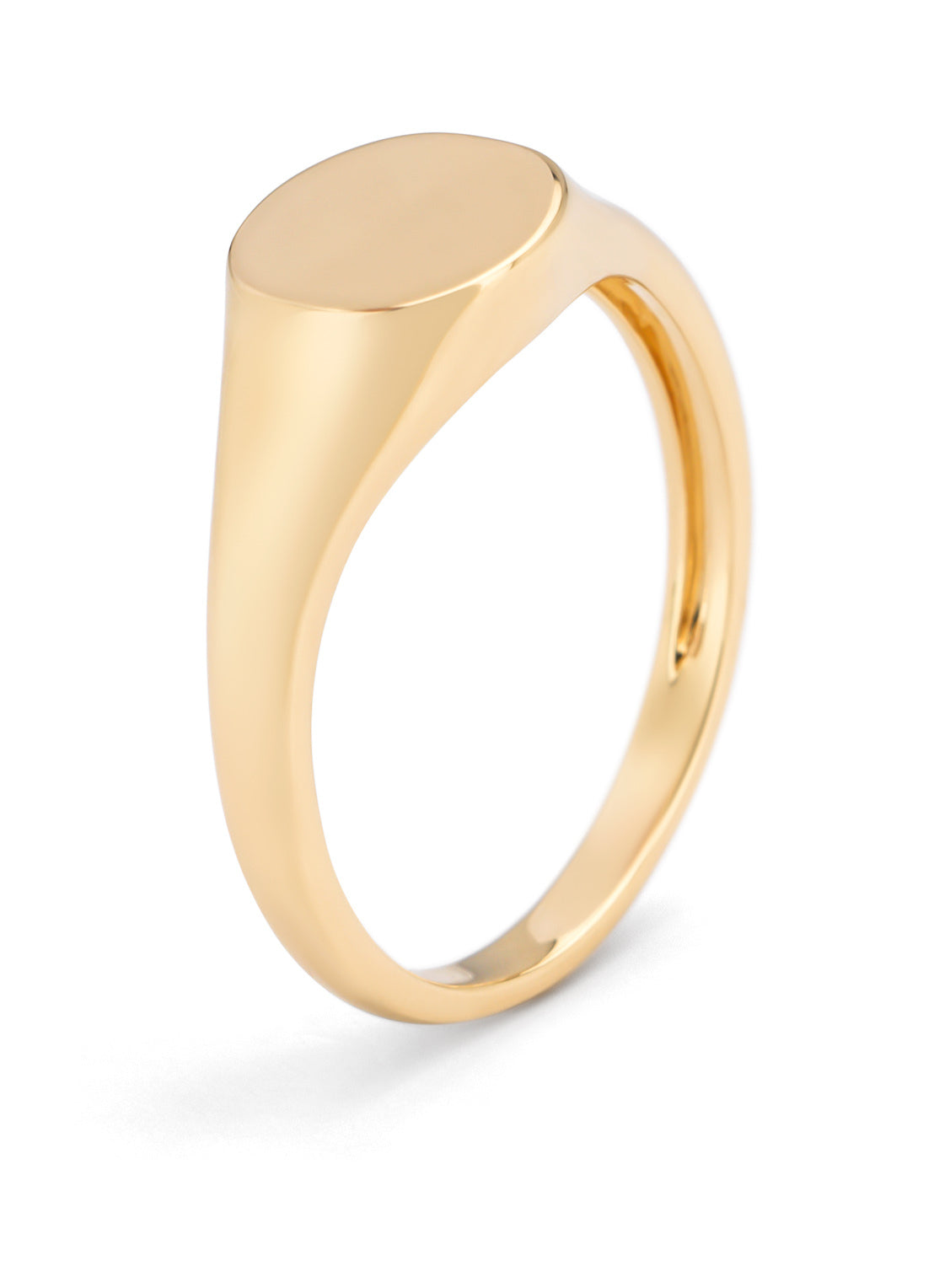 Point Diamond Stone Signet Unisex Ring