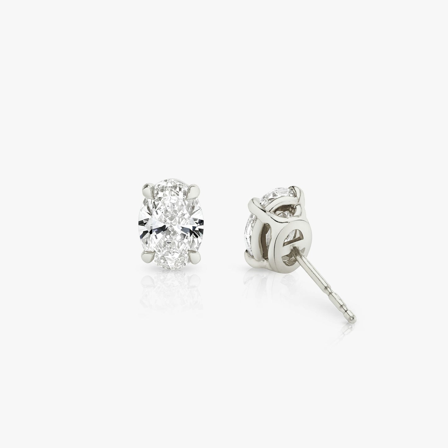 Oval Diamond Solitaire Earring