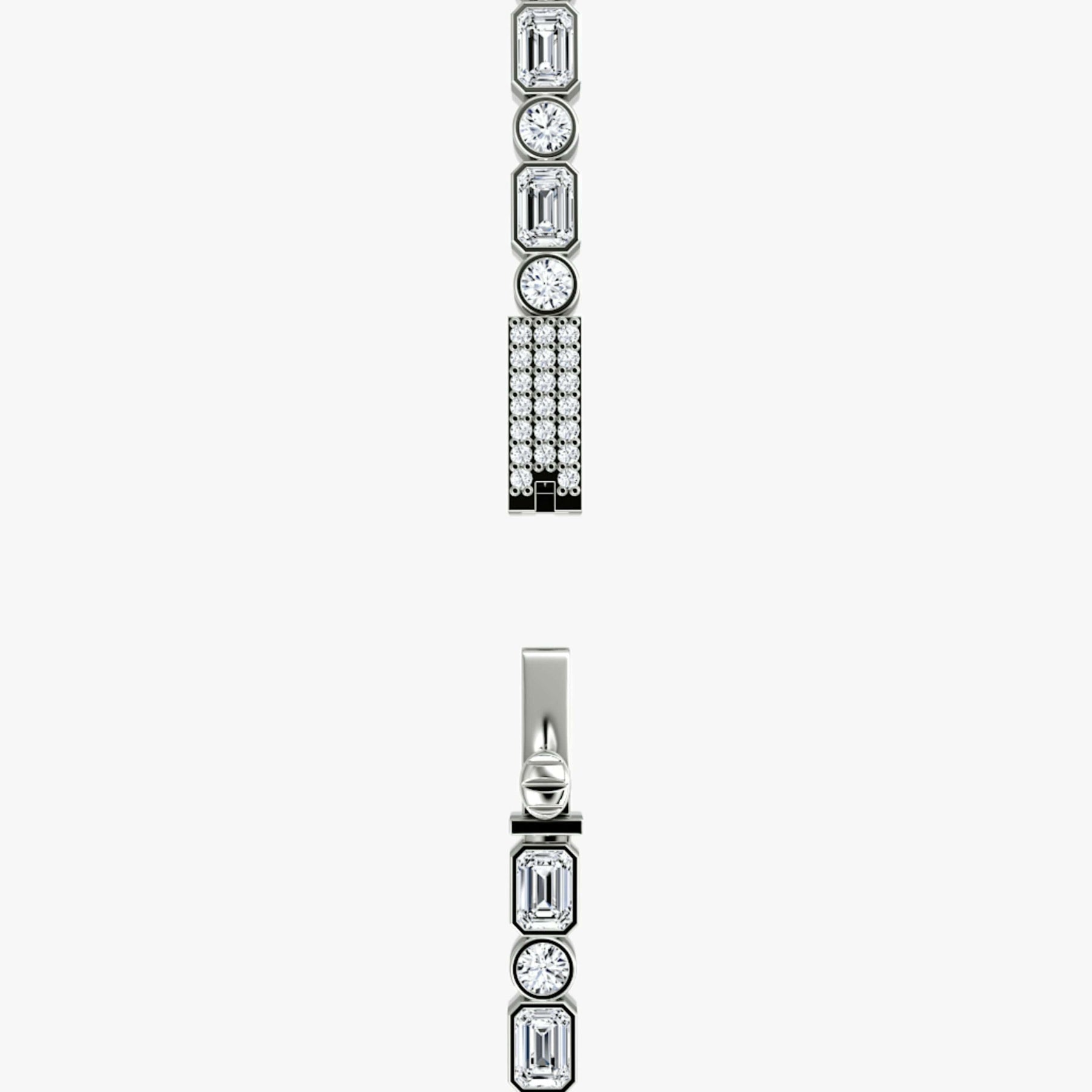 Emerald ve Yuvarlak Kesim Pırlanta Taşlı Bezel Suyolu Pırlanta Kolye