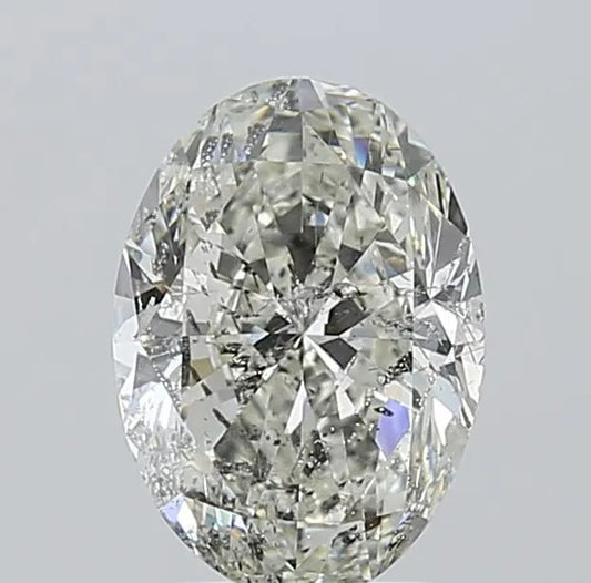 2.01ct Oval Natural Diamond (Colour I, Clarity SI2, HRD Certified)