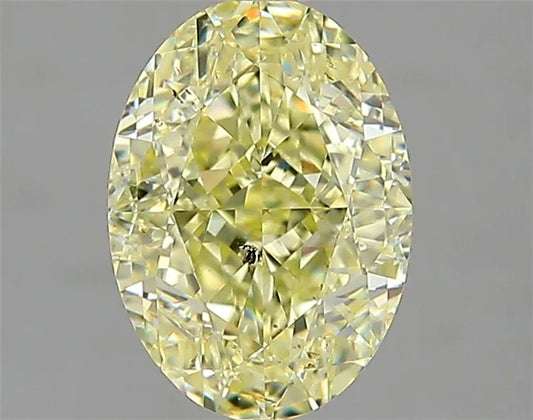 2.32ct Oval Natural Diamond (Colour Fancy Light Yellow, Clarity SI2, GIA Certified)