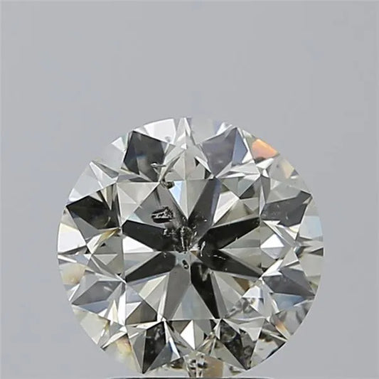 2.52ct Round Natural Diamond (Colour K, Clarity SI2, Cut VG, HRD Certified)