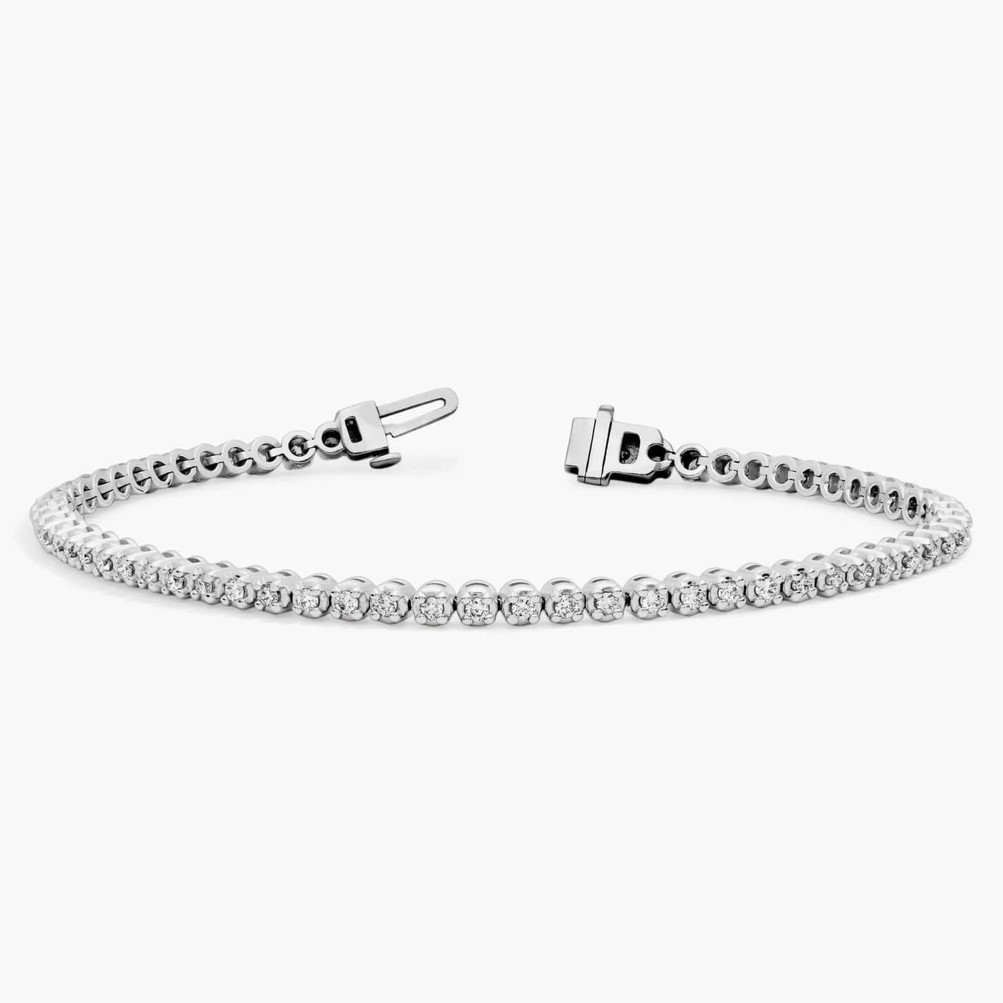 1.0 ct Toplam Su Yolu Pırlanta Bileklik EF VVS VS