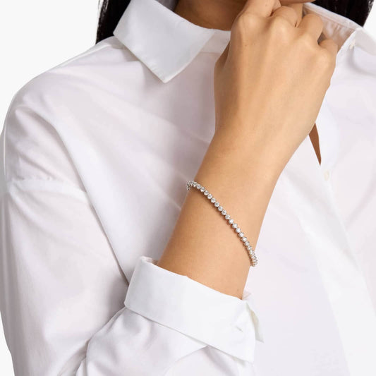 5.0 ct Toplam Su Yolu Pırlanta Bileklik EF VVS VS