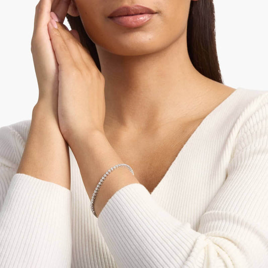 3.0 ct Toplam Su Yolu Pırlanta Bileklik EF VVS VS