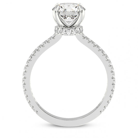 Halo Diamond Solitaire Engagement Ring