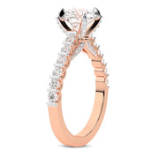 Rose-Gold Katedral Pırlanta Tektaş Yüzük media 3