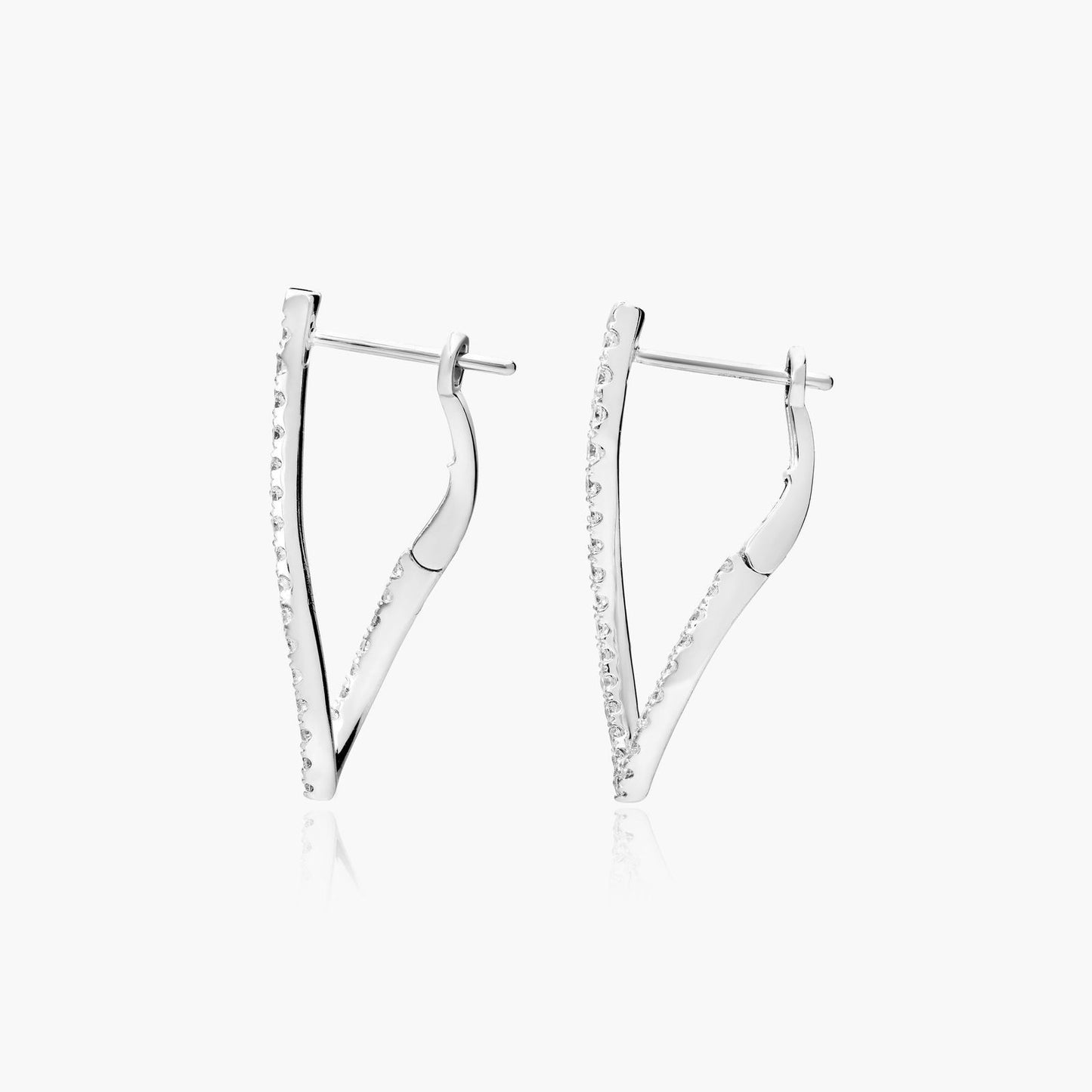 Geometric Diamond Dangle Earrings