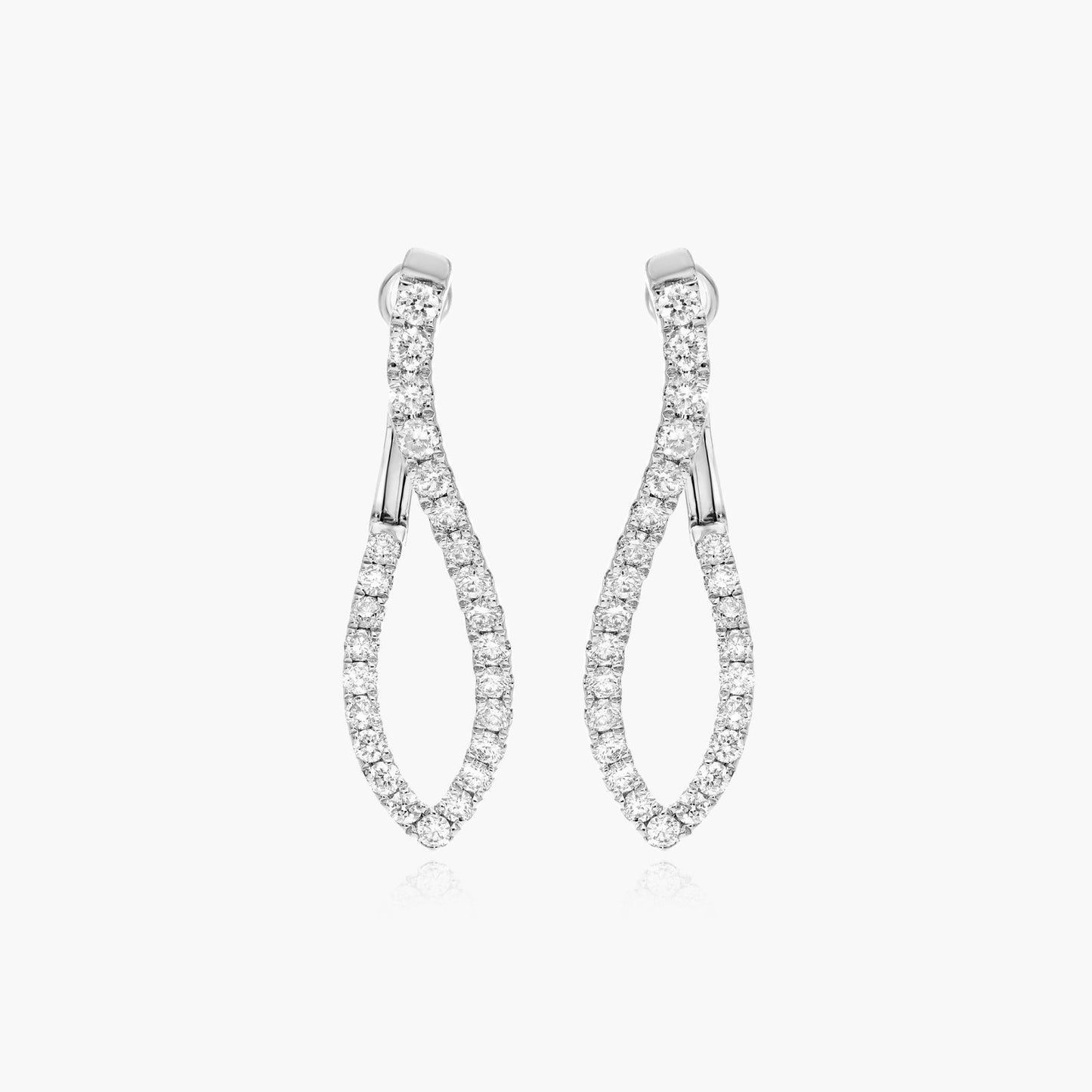 Geometric Diamond Dangle Earrings