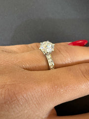2.30 Ct E Renk VS2 Berraklık Tiffany Kanal Mıhlama Model Pırlanta Yüzük media 4