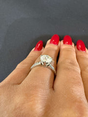 2.30 Ct E Renk VS2 Berraklık Tiffany Kanal Mıhlama Model Pırlanta Yüzük media 8