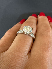 2.30 Ct E Renk VS2 Berraklık Tiffany Kanal Mıhlama Model Pırlanta Yüzük media 7
