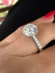 3.10 Ct E Renk VS1 Berraklık Süzme Taşlı İtalyan Kol Pırlanta Yüzük media 10