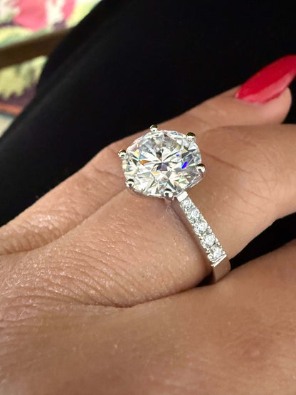 3.10 Ct E Renk VS1 Berraklık Süzme Taşlı İtalyan Kol Pırlanta Yüzük
