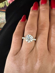 3.10 Ct E Renk VS1 Berraklık Süzme Taşlı İtalyan Kol Pırlanta Yüzük media 5