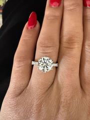 3.10 Ct E Renk VS1 Berraklık Süzme Taşlı İtalyan Kol Pırlanta Yüzük media 9