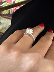 3.10 Ct E Renk VS1 Berraklık Süzme Taşlı İtalyan Kol Pırlanta Yüzük media 3
