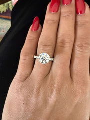 3.10 Ct E Renk VS1 Berraklık Süzme Taşlı İtalyan Kol Pırlanta Yüzük media 2