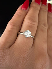 GIA Sertifikalı 1.00 Ct E Renk VS1 Berraklık Pırlanta Yüzük media 5
