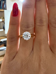 1.92 Ct F Renk Tiffany Montür Rosegold Tektaş Pırlanta Yüzük media 9