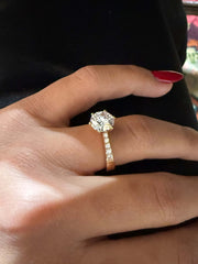 5.00 Ct F Renk VS2 Berraklık Süzme Taşlı İtalyan Kol Pırlanta Yüzük media 6