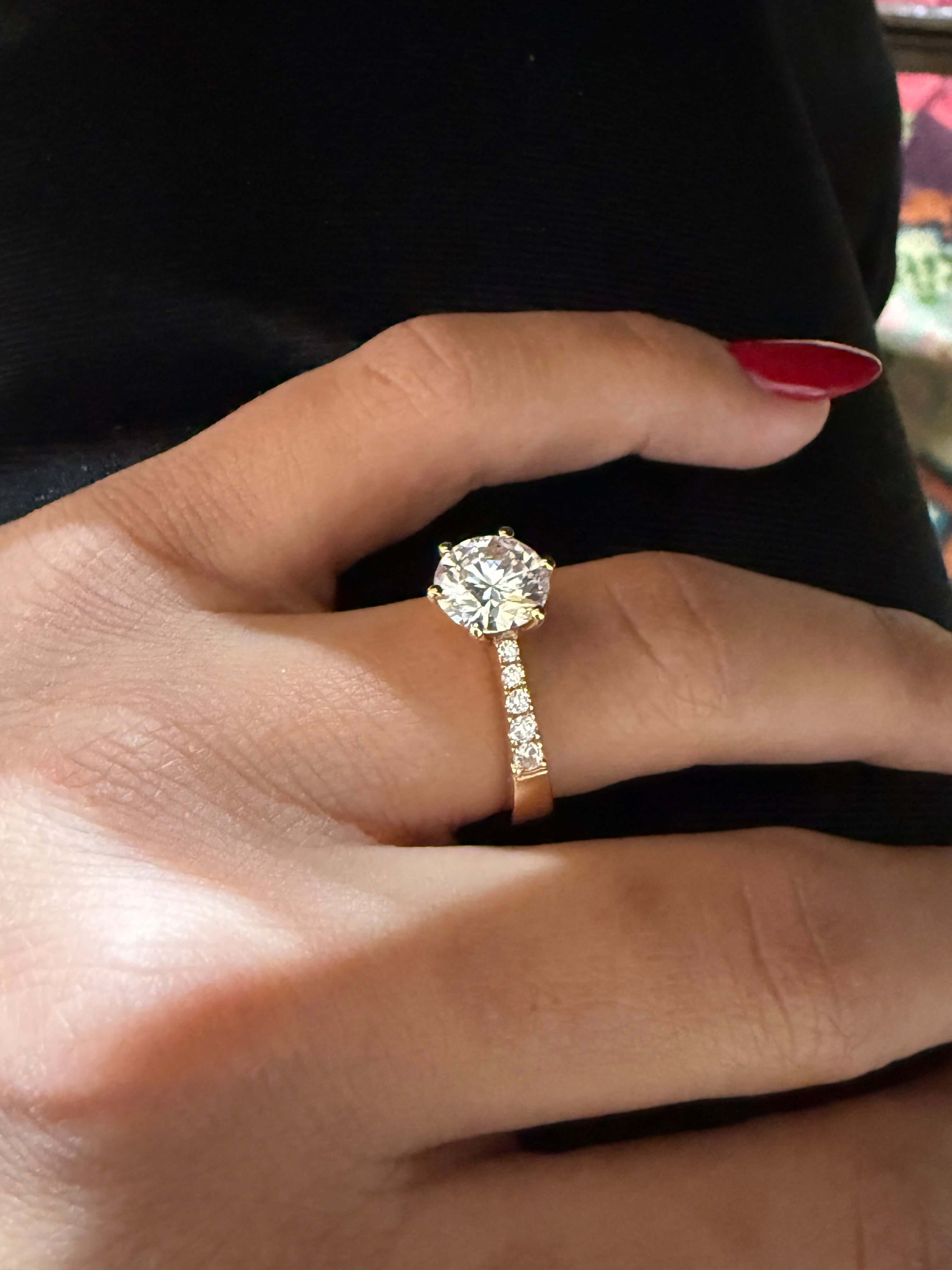 5.00 Ct F Renk VS2 Berraklık Süzme Taşlı İtalyan Kol Pırlanta Yüzük