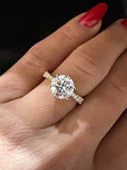 5.00 Ct F Renk VS2 Berraklık Süzme Taşlı İtalyan Kol Pırlanta Yüzük media 7