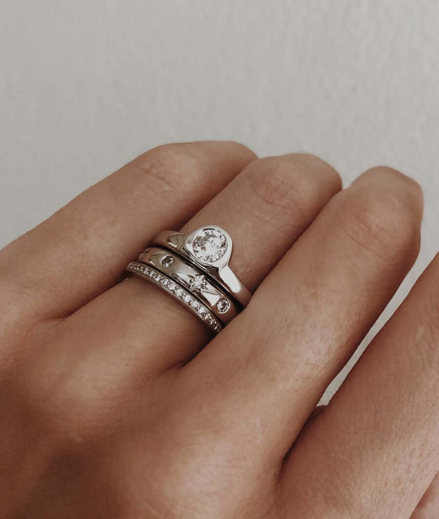 0.50 ct Pırlanta Taşlı Unisex Signet Yüzük