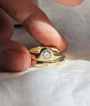 0.50 ct Pırlanta Taşlı Unisex Signet Yüzük media 3