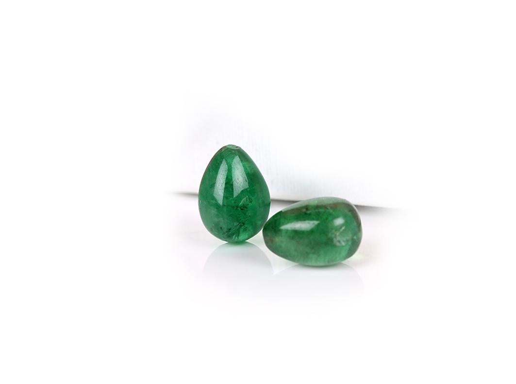 Emerald ve Pırlantalı Damla Küpeler