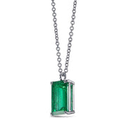 Zümrüt Tektaş Kolye 2.25 ct - Beyaz Altın media 2