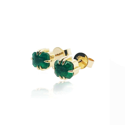 Emerald ve 18 Ayar Altın Küpeler