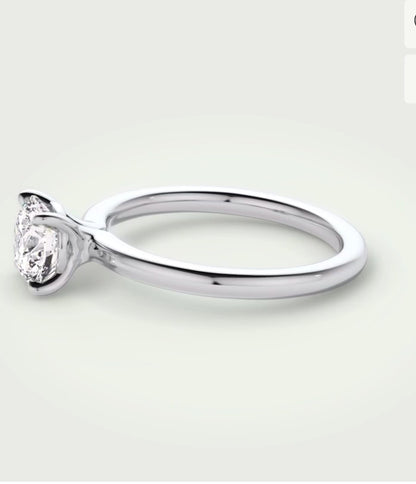 1.00 Ct D Renk 3Ex (Kesim, Simetri, Cila Mükemmel) Sertifikalı Pırlanta Yüzük