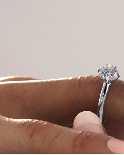 1.07 Ct E Renk 3Ex (Kesim, Simetri, Cila Mükemmel) Sertifikalı Pırlanta Yüzük