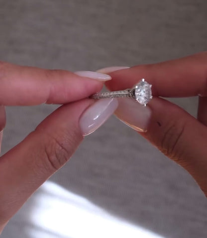 1.21 Ct E Renk Mükemmel Kesim Tiffany Model Sertifikalı Pırlanta Yüzük