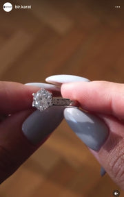 1.20 Ct E Renk Tiffany Model Sertifikalı Pırlanta Yüzük media 4