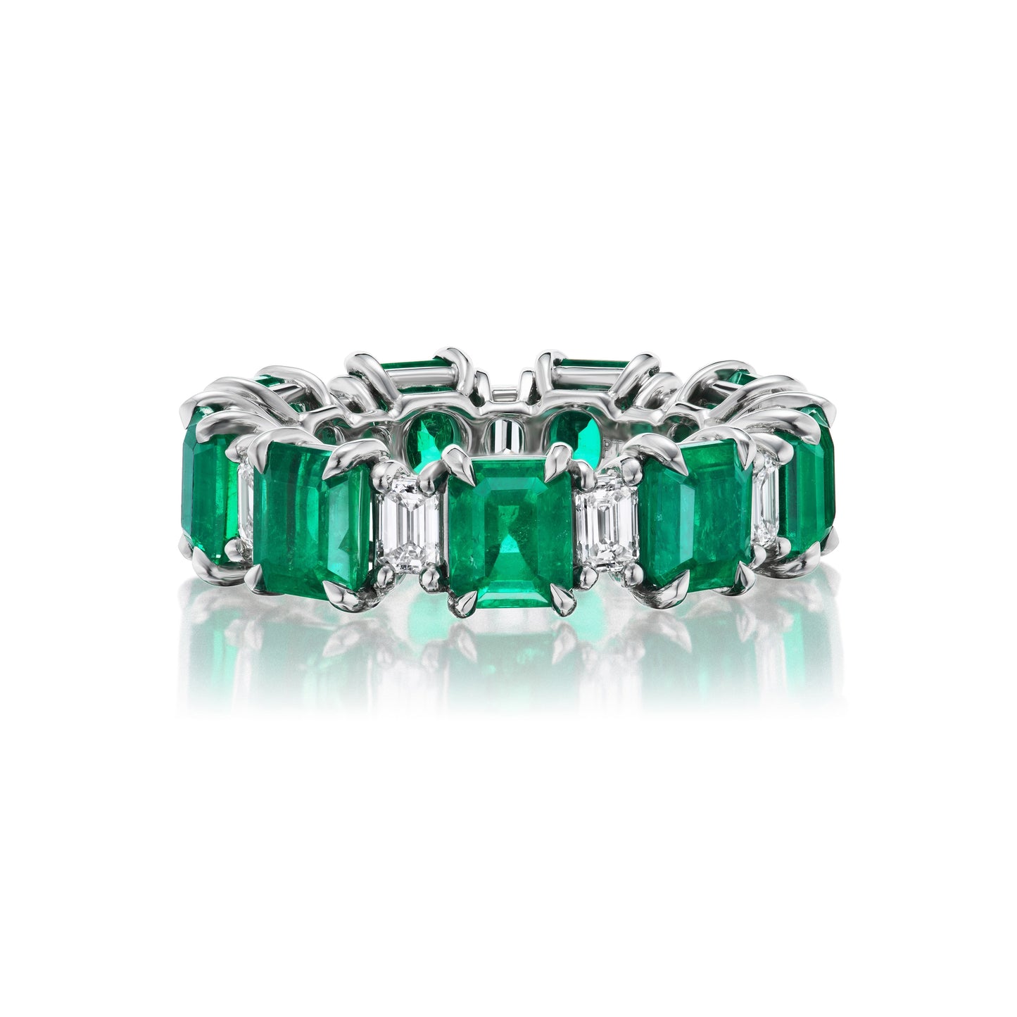 Emerald Kesim Zümrüt Ve Pırlanta Taşlı Tamtur Yüzük